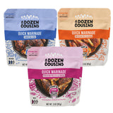A Dozen Cousins Quick Chicken Marinade Variety Pack (6 Pouches) Mexican Pollo Asado, Peruvian Pollo a la Brasa & Jamaican Jerk Seasoning Sauce