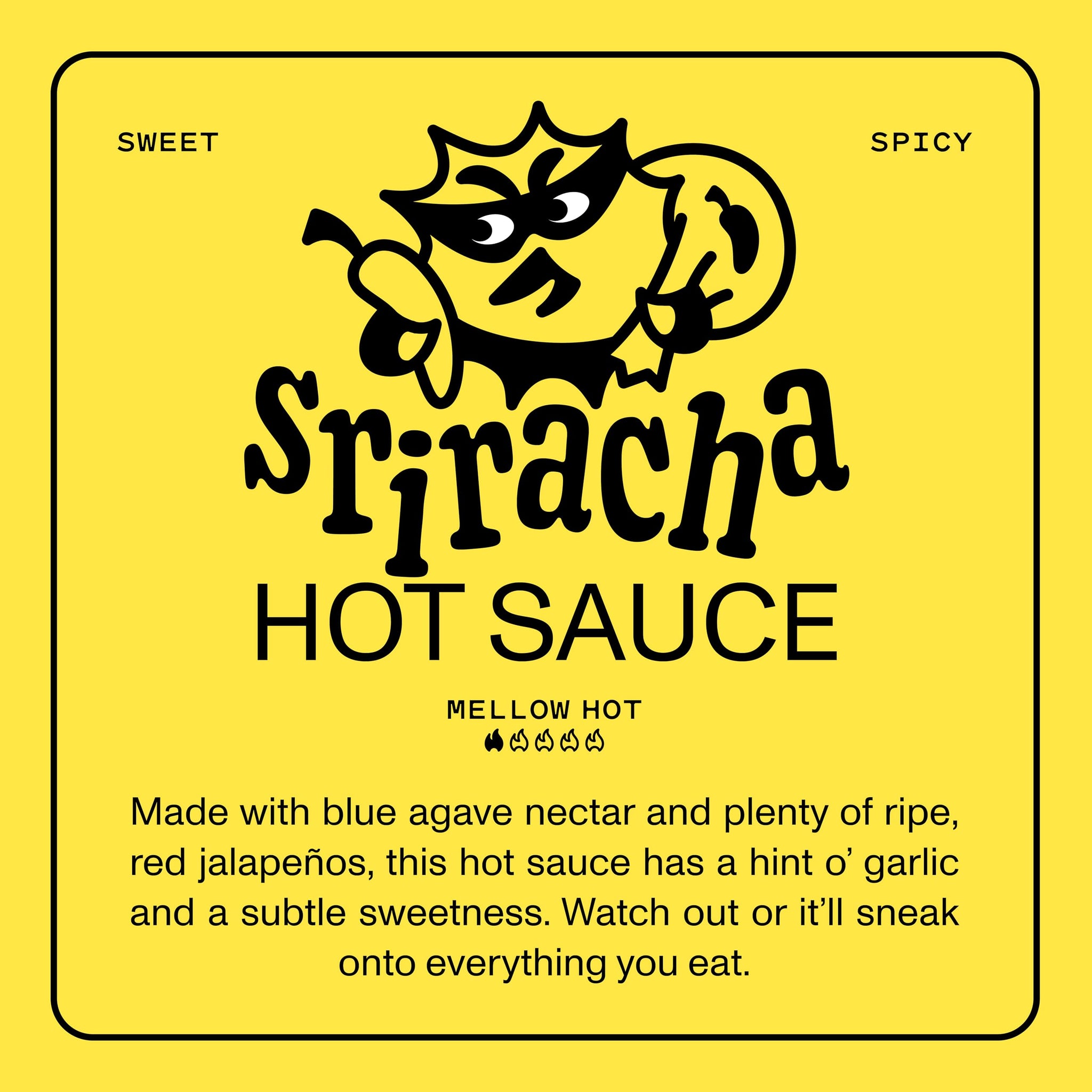 Yellowbird® Classic Blue Agave Sriracha 19.6 oz. Tabletop Size (Mellow Hot | 1 Bottle | Made in Texas)