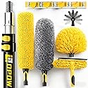 20 Foot High Ceiling Duster Kits with 5-12ft Heavy Duty Extension Pole, High Reach Duster for Cleaning,Microfiber Feather Duster,Cobweb Duster,Ceiling