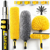 20 Foot High Ceiling Duster Kits with 5-12ft Heavy Duty Extension Pole, High Reach Duster for Cleaning,Microfiber Feather Duster,Cobweb Duster,Ceiling