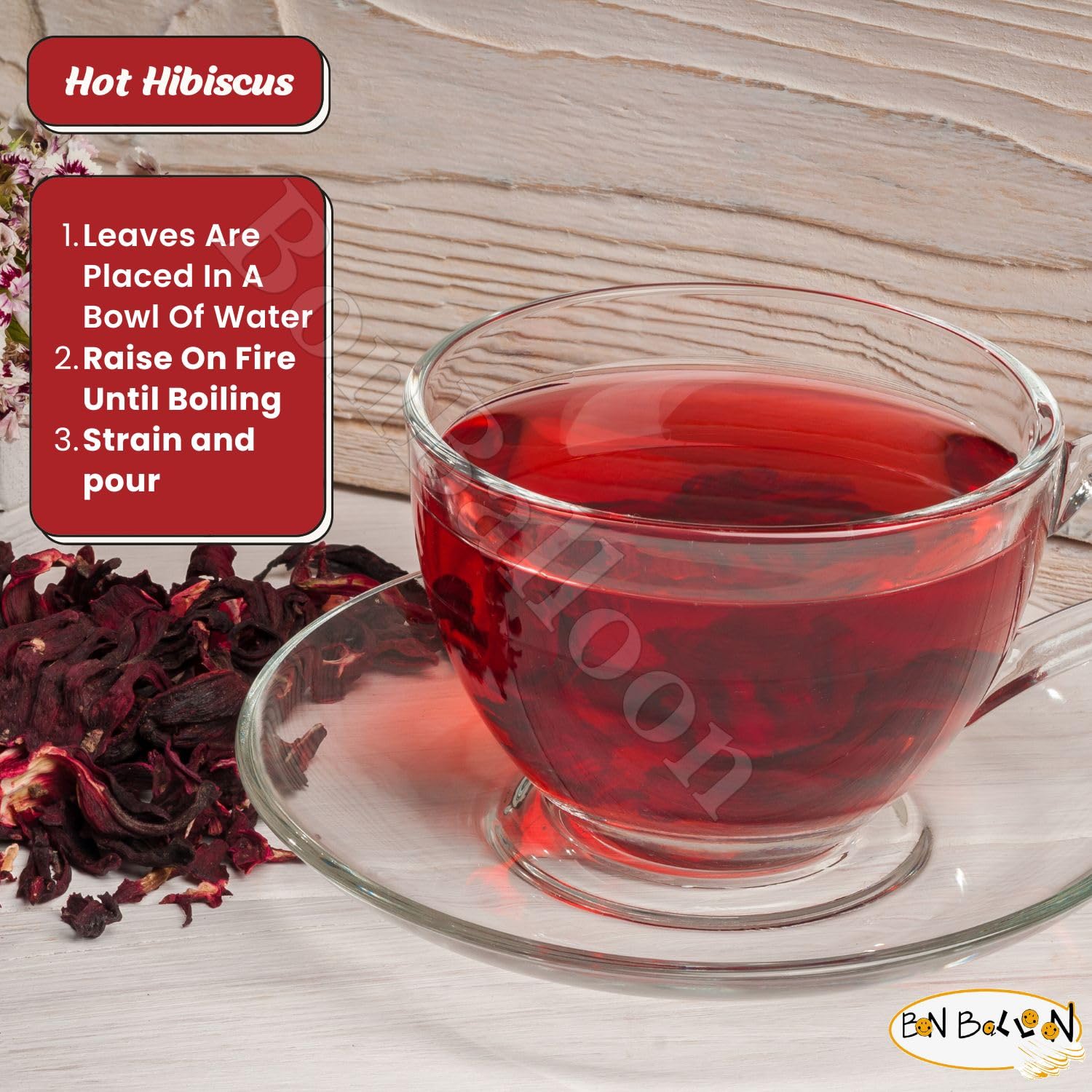Natural Hibiscus Flower Tea Pure Dried Egyptian Herbal Egypt Hibiscus Tea (17.64 oz / 500 gm)