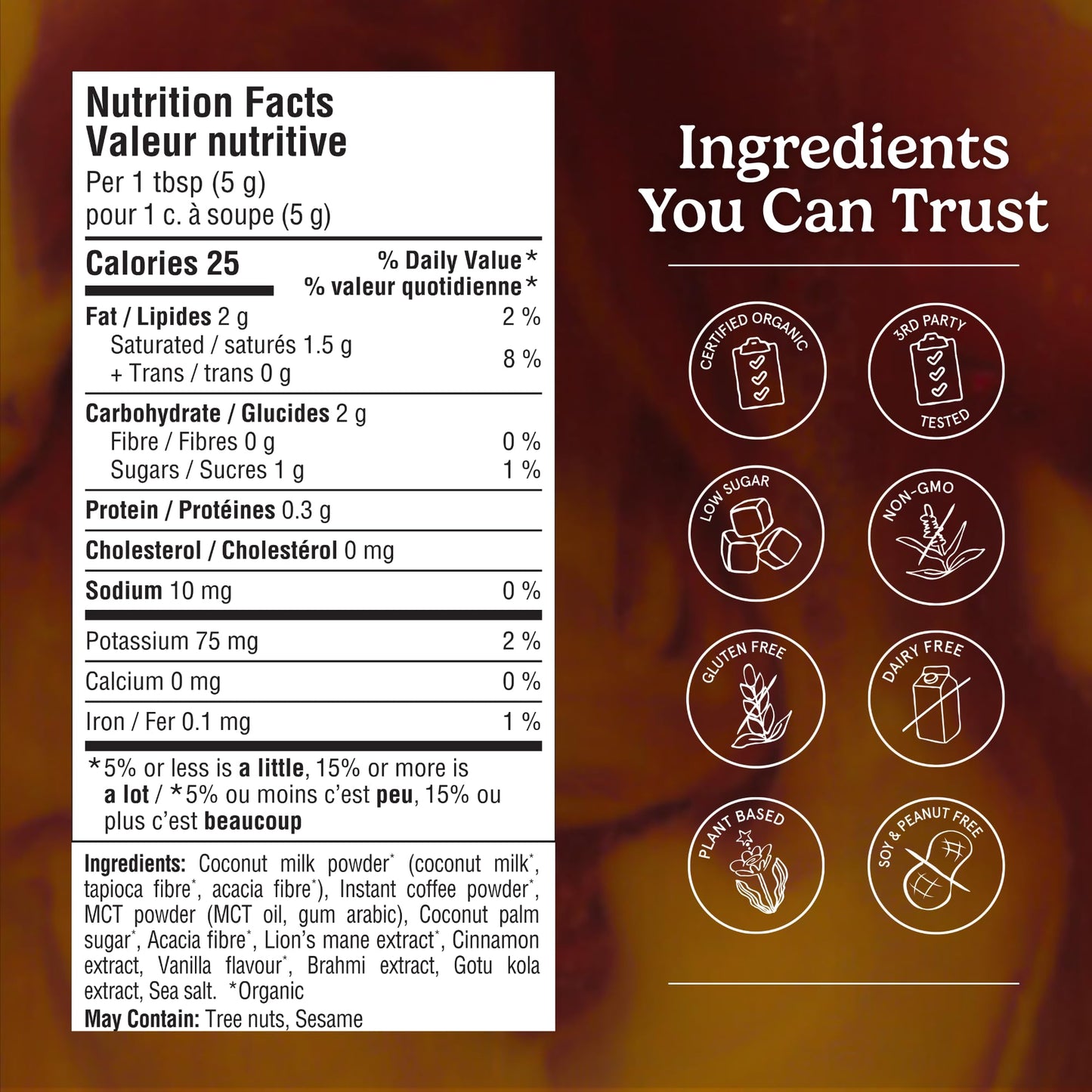 Organic Traditions Organic Focus Fuel Mushroom Instant Coffee, 140 GR