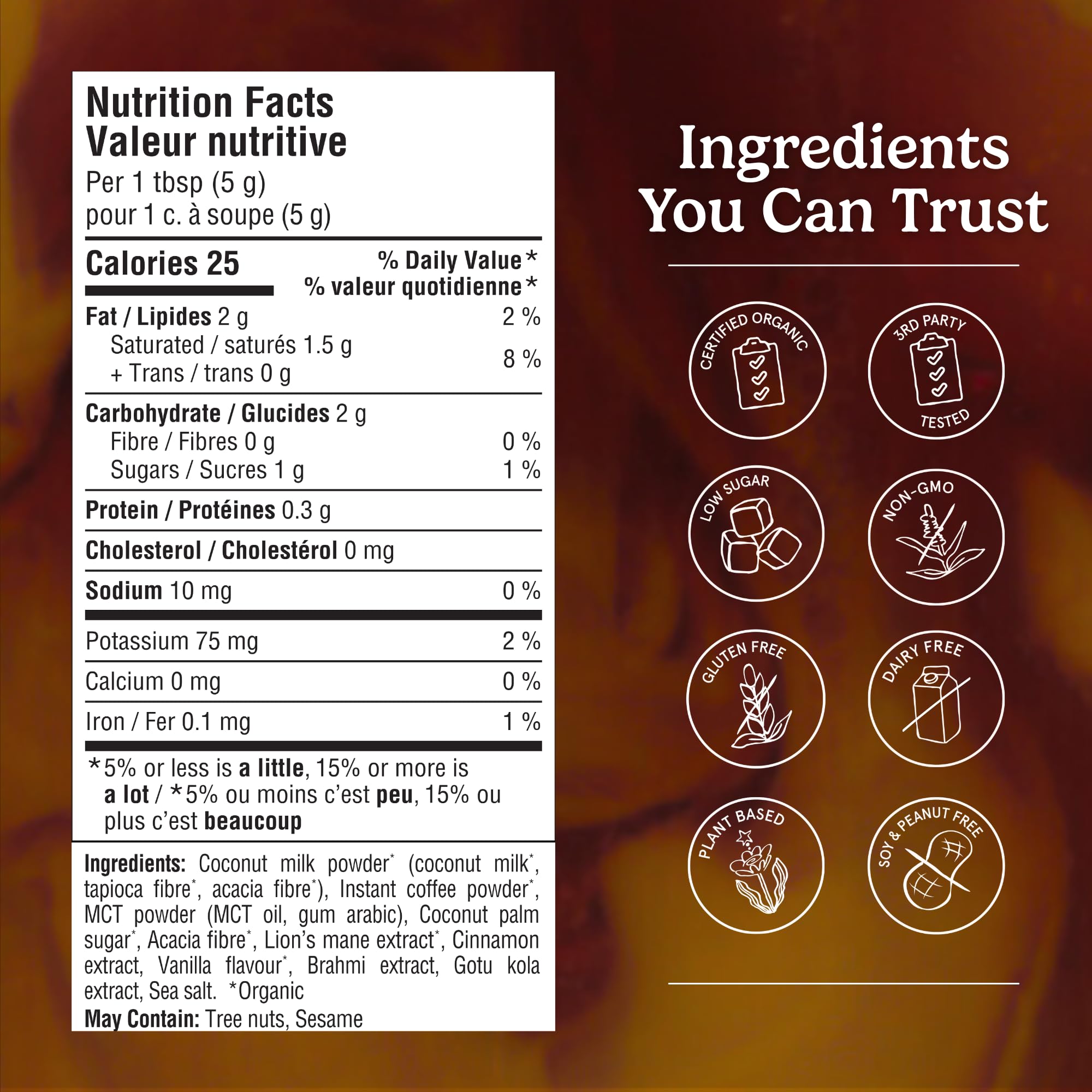 Organic Traditions Organic Focus Fuel Mushroom Instant Coffee, 140 GR