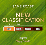 Folgers Simply Smooth Mild Roast Ground Coffee, 11.5 Ounces