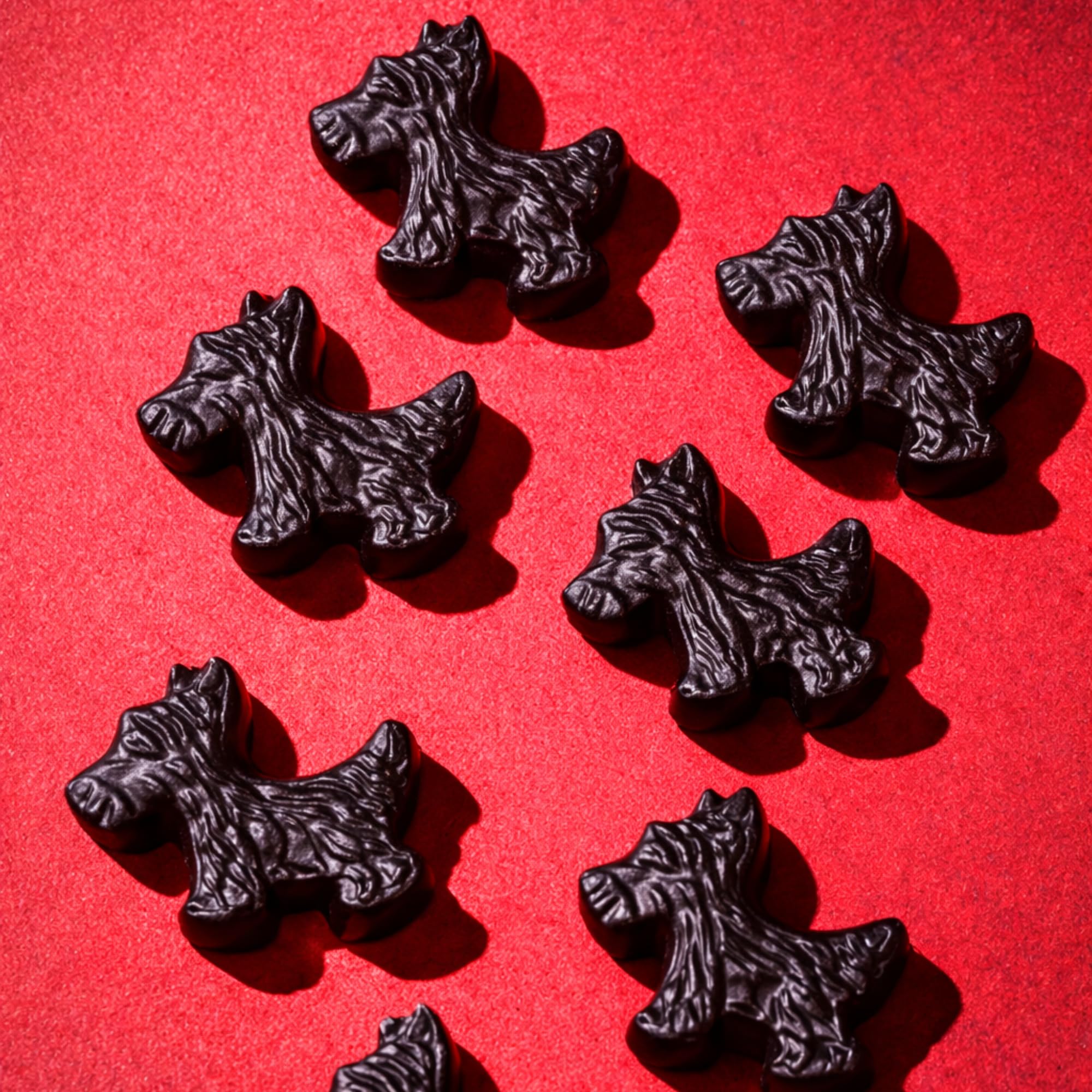 Black Licorice Scottie Dogs, Chewy Gummy Dogs, Great Candy Bowl Filler Treats, 2.75 Ounces (Pack of 2)