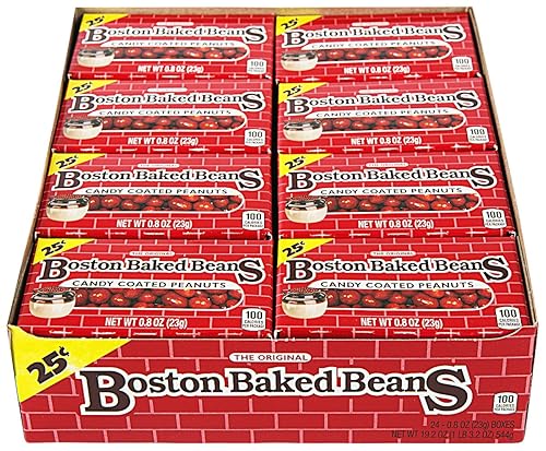 Boston Baked Beans Candy Coated Peanuts 0.8 Ounce (Pack of 24)