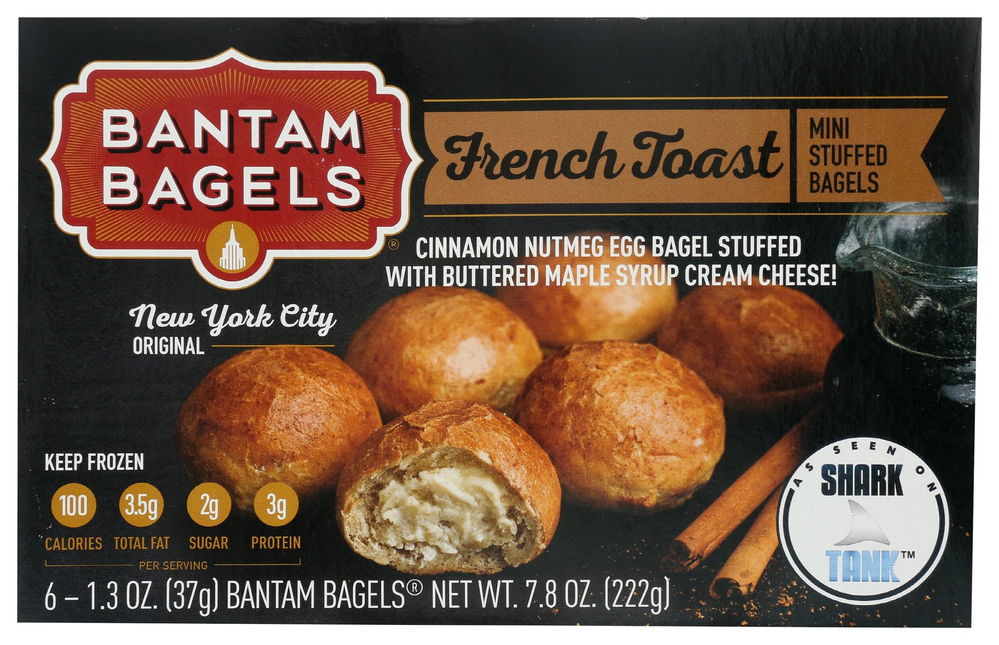 Bantam Bagels French Toast Mini Stuffed Bagels, 6 ct (frozen)