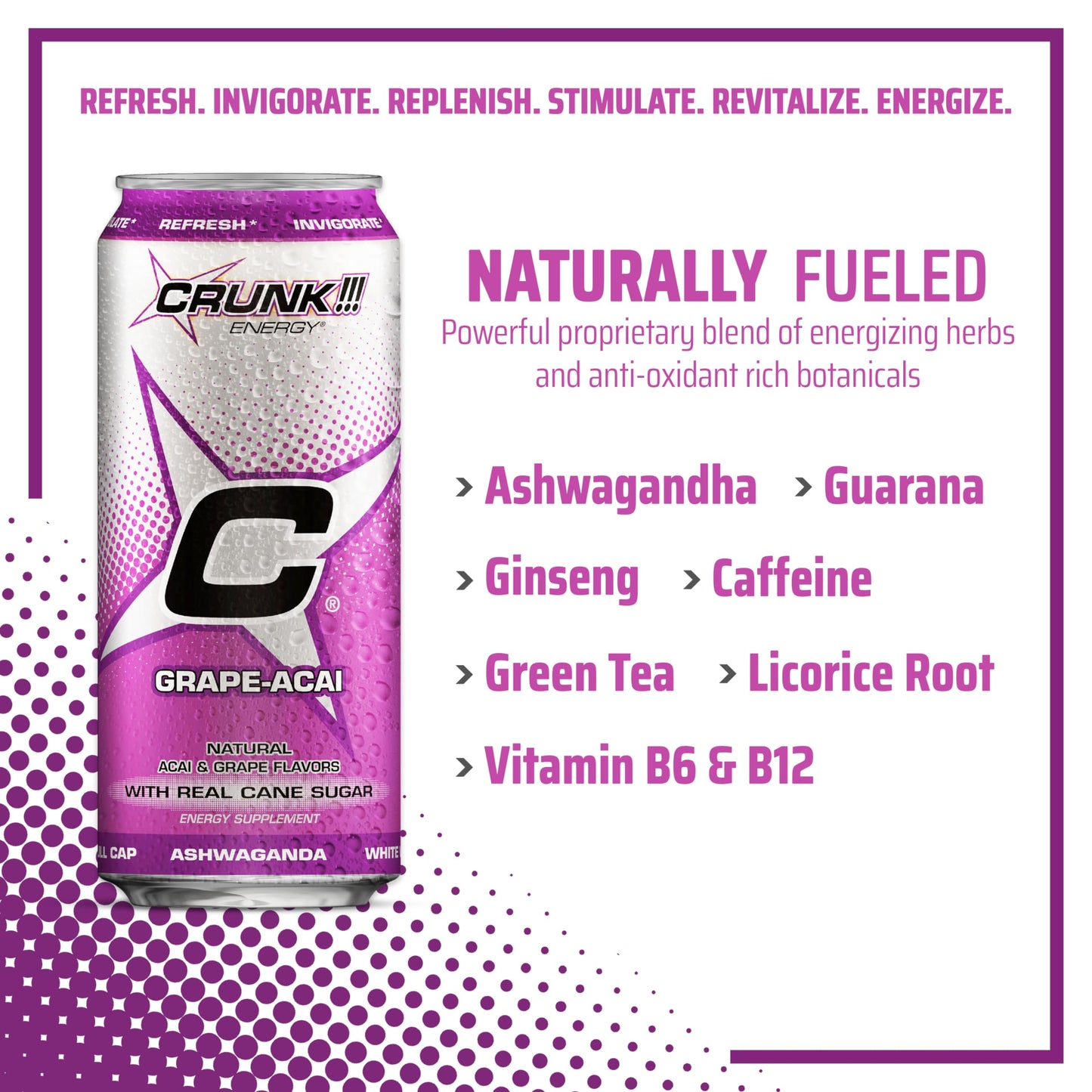 CRUNK!!! Energy Grape-Acai 16oz 24pack