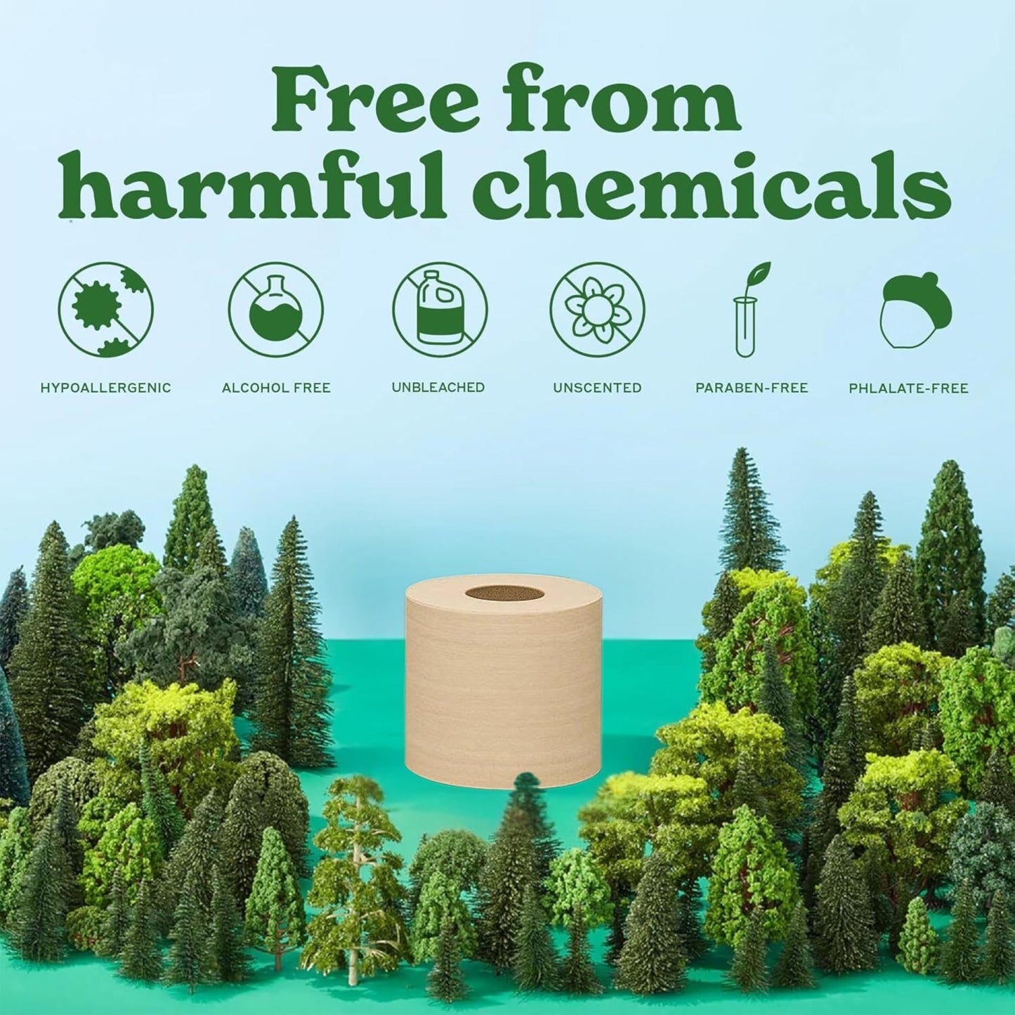 Caboo Tree Free Unbleached Toilet Paper | Plastic Free Packaging, Septic Safe, Eco Friendly, Chemical Free, Non Toxic | 2 Ply Toilet Tissue, Pack