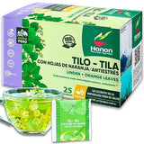 Hanan Linden Tea with Orange Leaves (Tilo con Naranja) - 25 Teabags of All-Natural Linden Leaves from Peru - Little-Leaf Linden, Pry con Hojas de