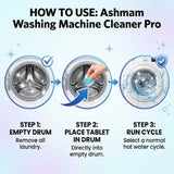 Ashmam Washing Machine Cleaner Tablets, 24 Pack 1 Year Supply - Deep Clean Washer Cleaner for Front Load & Top Load HE Machines, Removes Odor