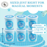 CHOCOLATE STORYBOOK Cotton Candy - Unique Idea for Holidays, Birthdays, Gag Gifts, Party Favors (Blue Raspberry, 1.75 oz each, 6-Pack)