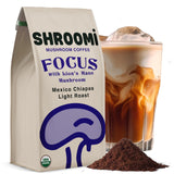 Shroomi Award-Winning Mushroom Focus Coffee - 16,000mg Lions Mane Blend | Organic Brain Coffee Ground with Reishi and Chaga | Mental Clarity and Calm