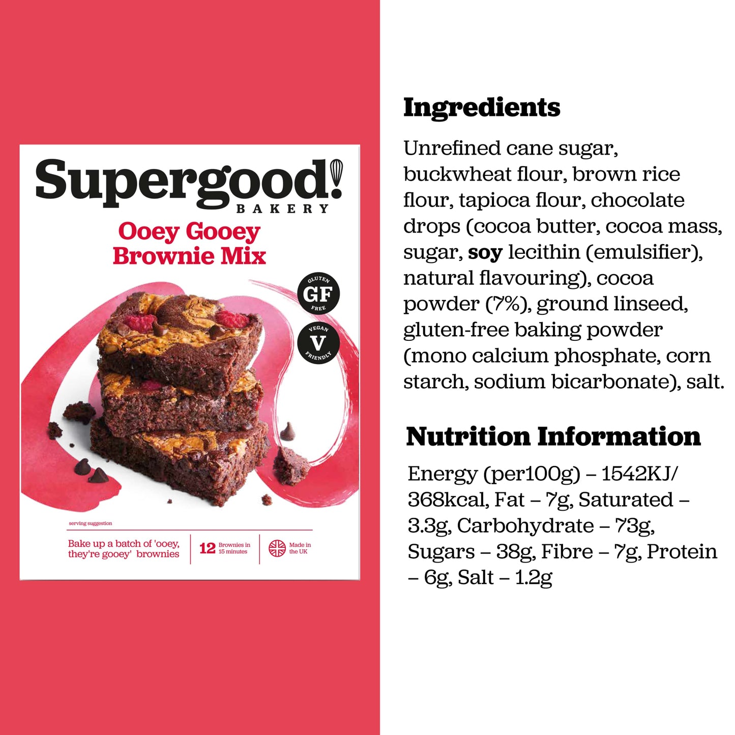 Supergood Ooey Gooey Brownie Mix, 287 GR