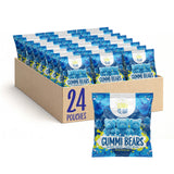 Sour Bears Gummy Candy | 24 Packs | Blue Candy | Raspberry Jelly Bears for Lunchbox Snacks, Goodie Bags & Baby Boy Shower Favors | Gelatin Free Sour