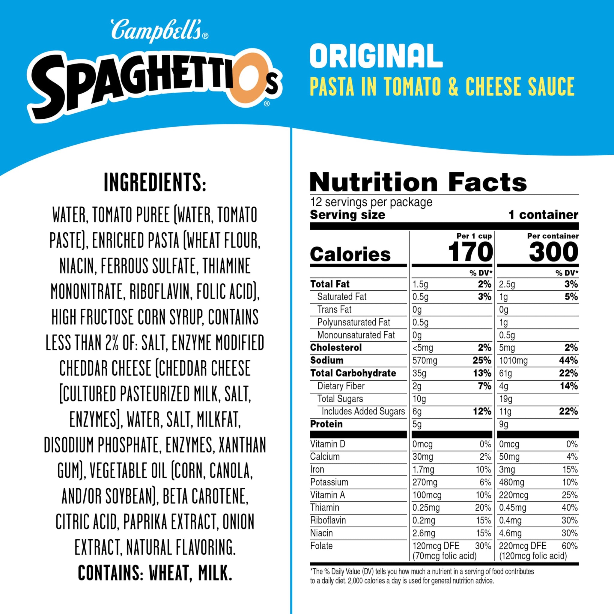 SpaghettiOs Original Canned Pasta, 15.8 oz Can (Pack of 12)