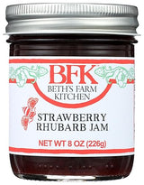 BETHS FARM KITCHEN Strawberry Rhubarb Jam., 8 OZ
