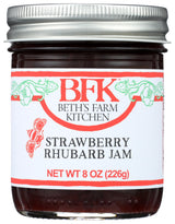 BETHS FARM KITCHEN Strawberry Rhubarb Jam., 8 OZ