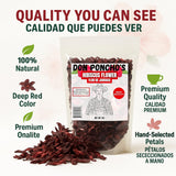 Don Ponchos Hibiscus Tea Organic 1Lb - Premium Hibiscus Flowers for Loose Leaf Tea - Flor de Jamaica for Refreshing, Aromatic Herbal Infusion - Ideal
