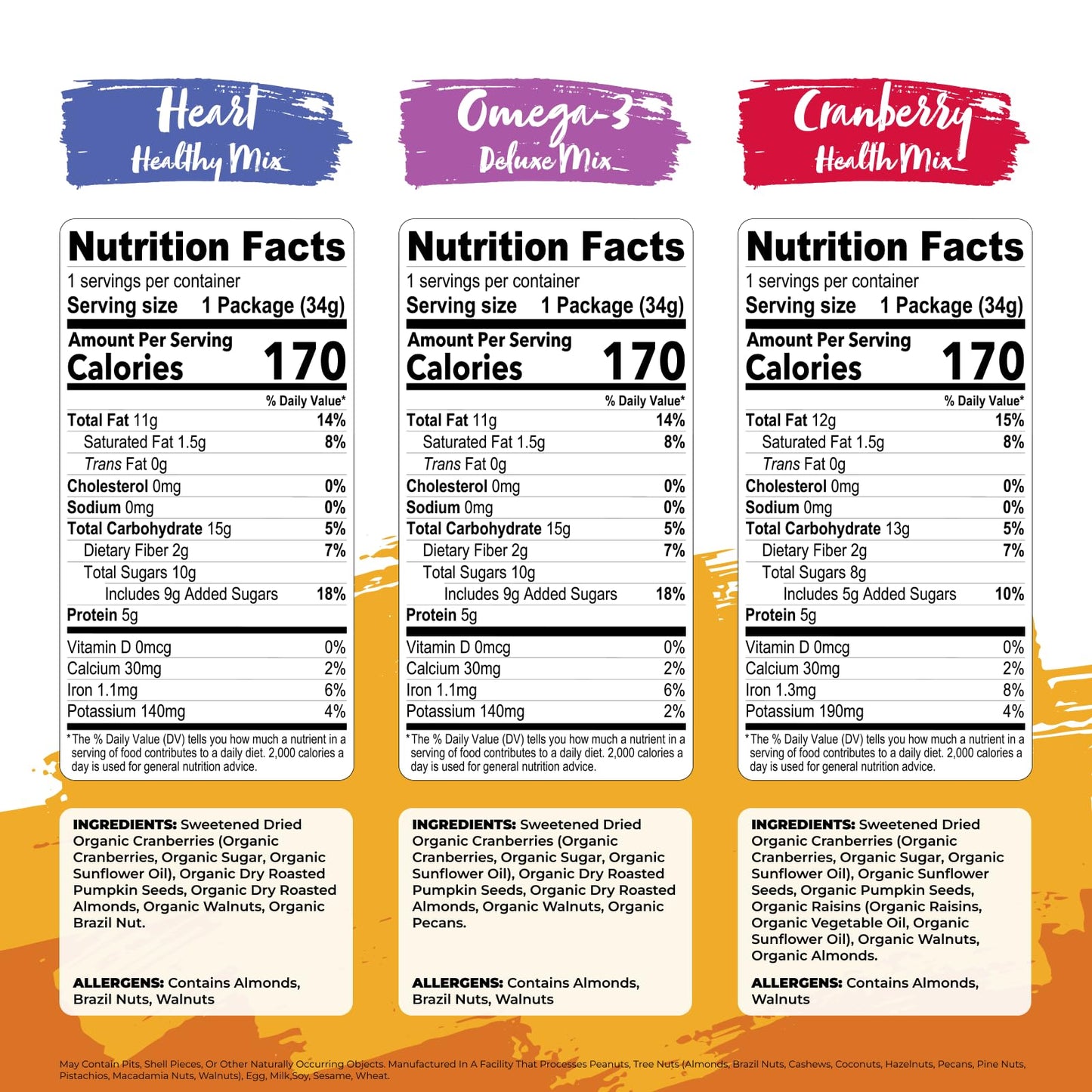 Nature's Garden Organic Trail Mix Snack, Multi Pack 28.8 oz - 24 Individual Servings (Pack of 3)