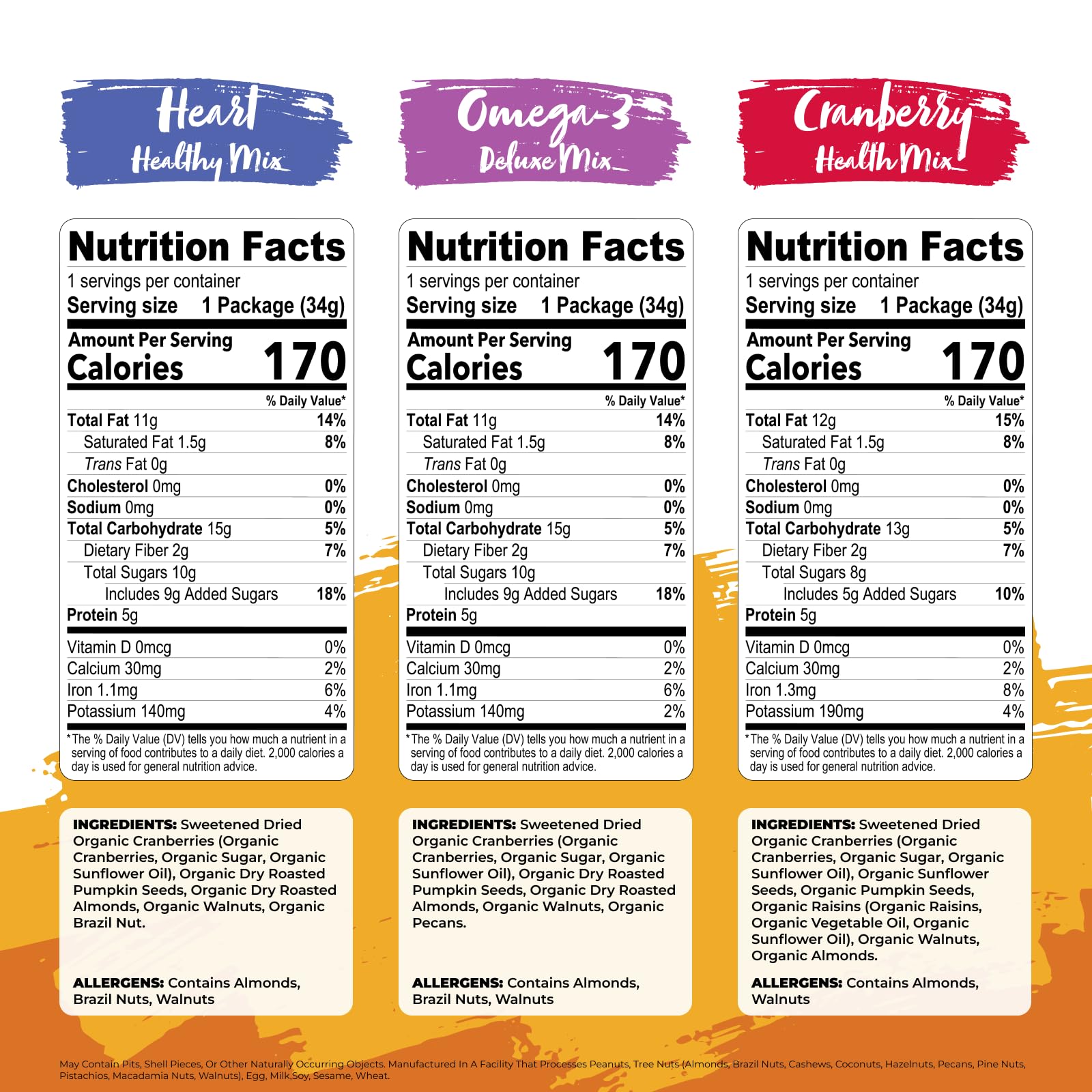 Nature's Garden Organic Trail Mix Snack, Multi Pack 28.8 oz - 24 Individual Servings (Pack of 3)