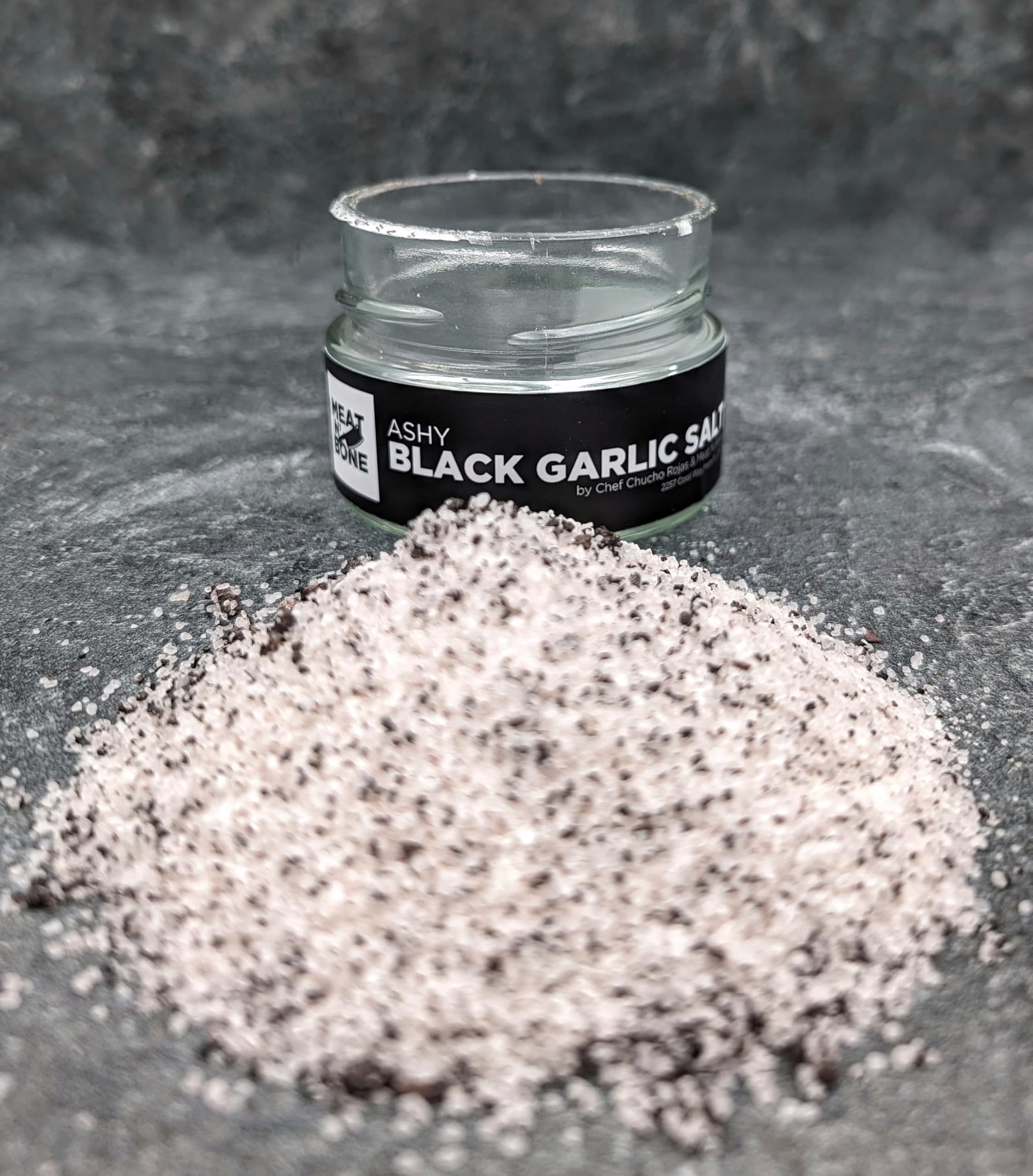 Ashy Black Garlic Salt Gourmet Seasoning Blend with Umami-Rich Black Garlic & Mineral Salt Elevate Meats Veggies Sauces & Marinades with Bold Complex
