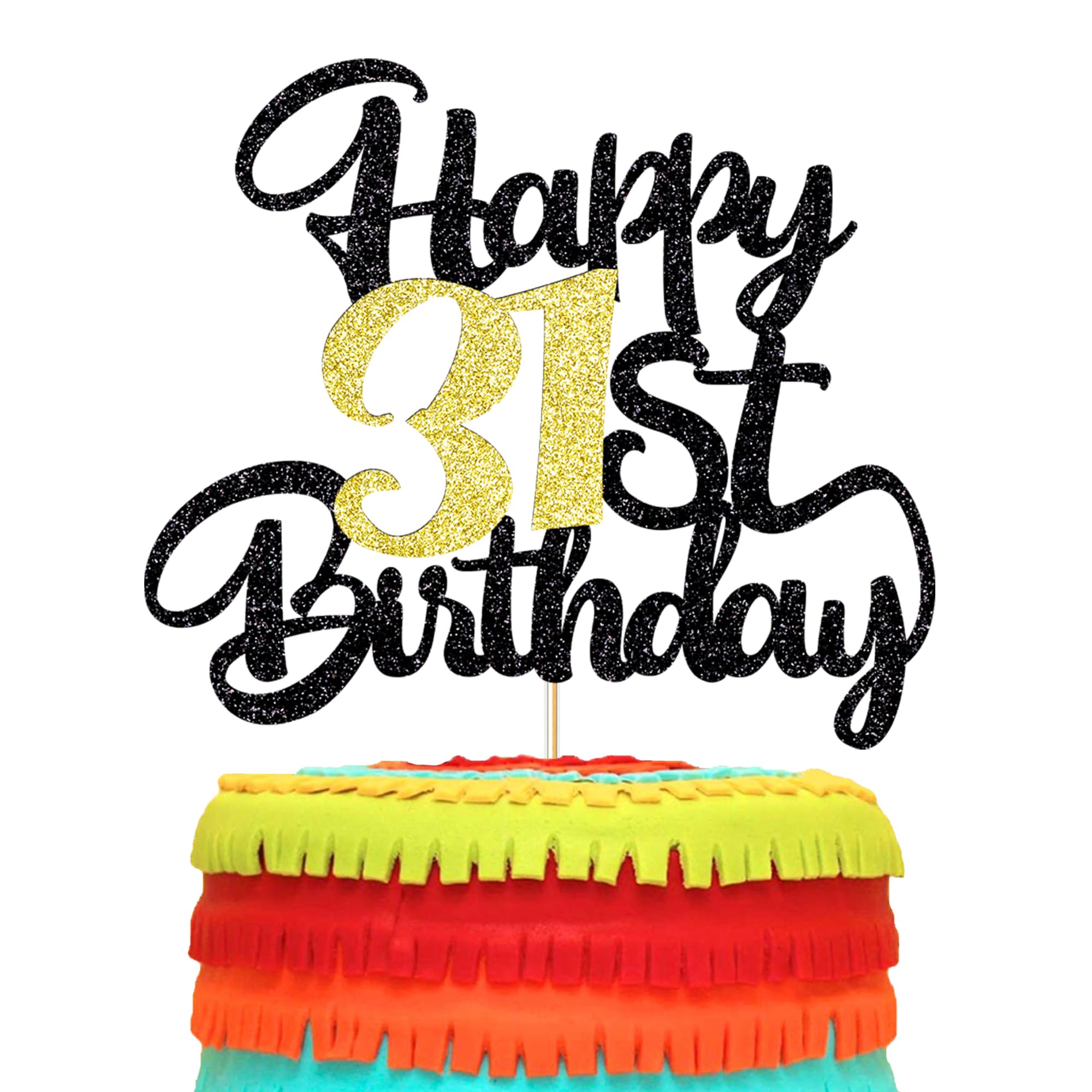 31st Happy Birthday cake topper happy birthday cake decoration 31st birthday party decoration gift plugin