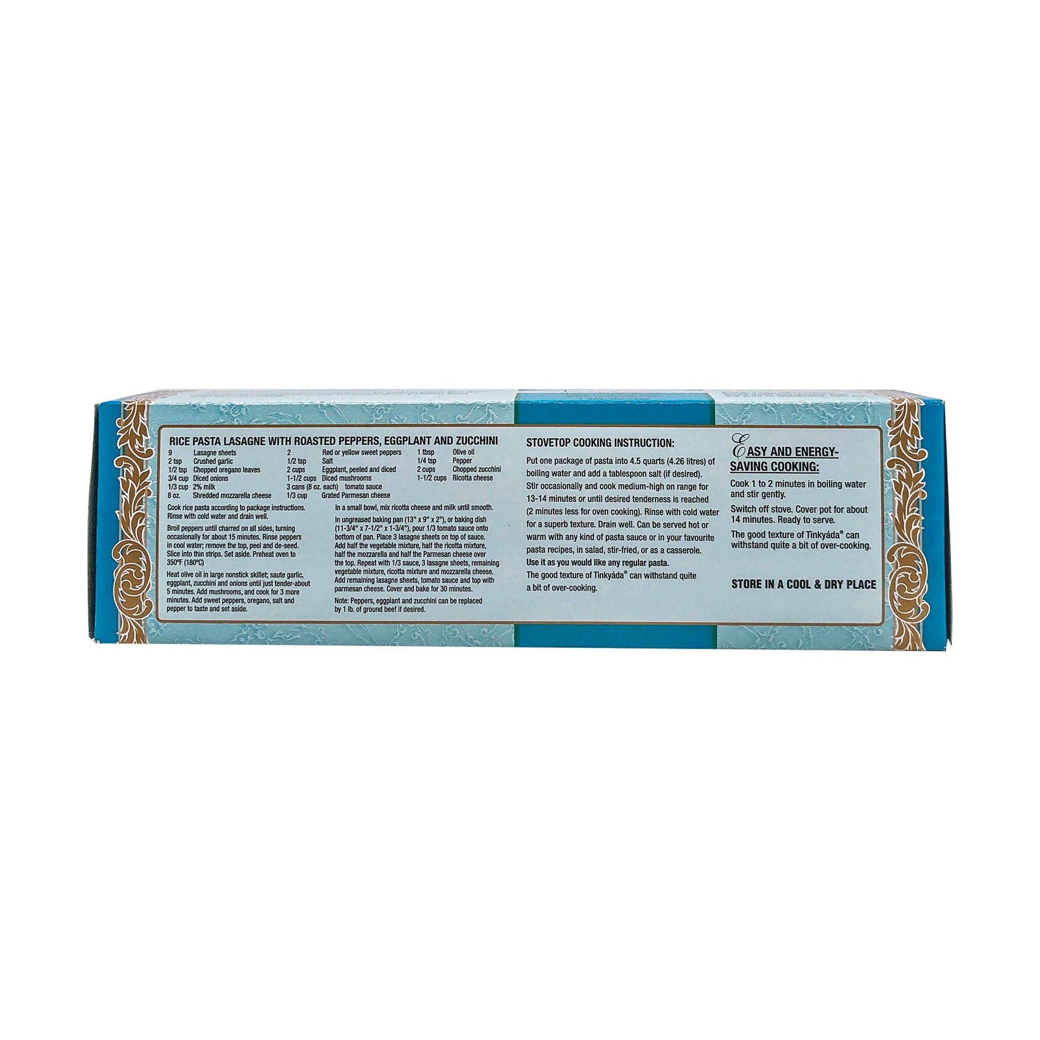 Tinkyada Brown Rice Lasagne w/ Rice Bran - 10 oz
