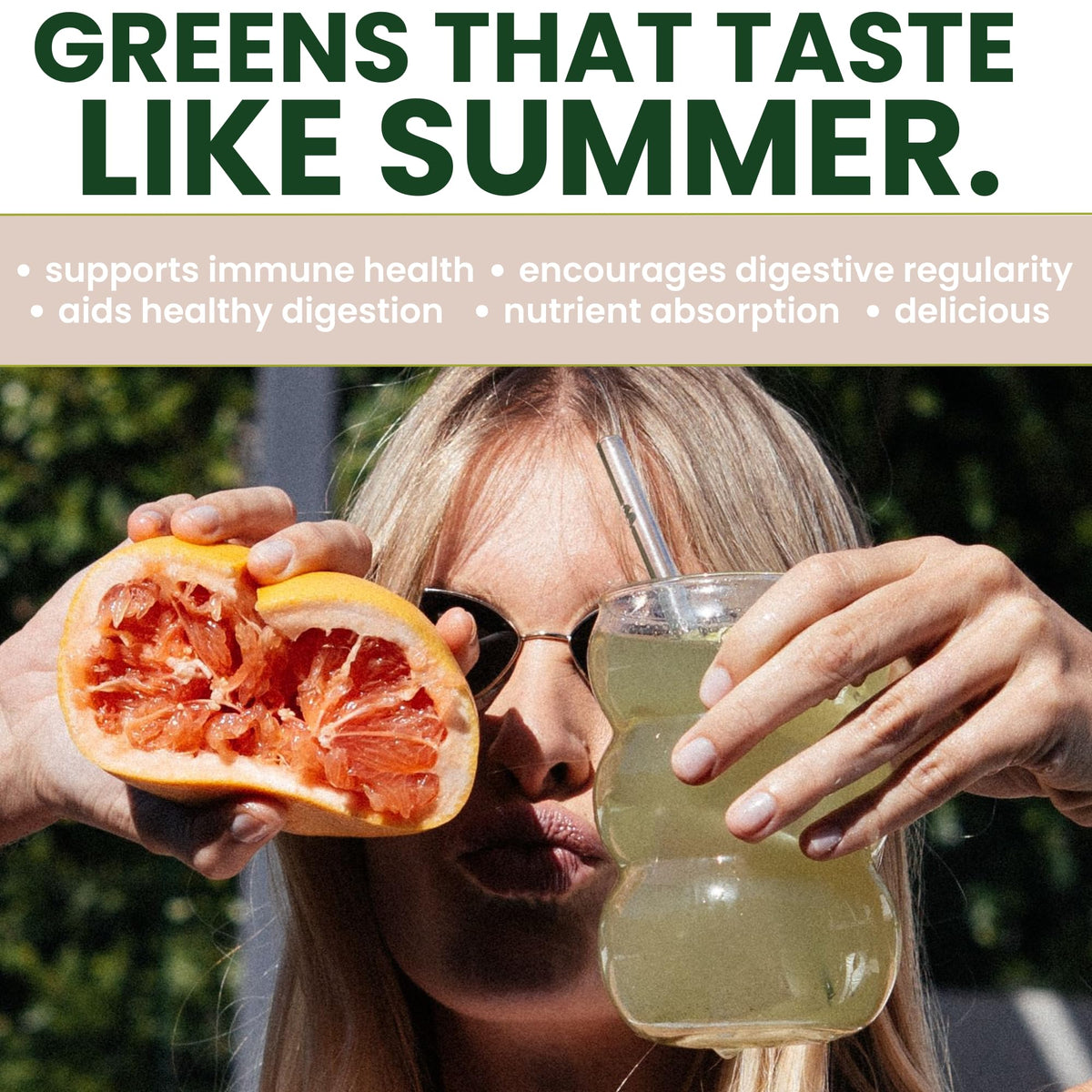 BetterDays Co. BetterGreens Caffeinated Super Greens Powder - 60 Servings, 120mg Caffeine, 5 Calories (Strawyberry Limeade)