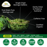 Organic Veda Moringa Tea Leaves - True Green Rich, Premium Single Origin,100% Organic Moringa Oleifera Loose Leaf Tea, Baking, Soup Powder