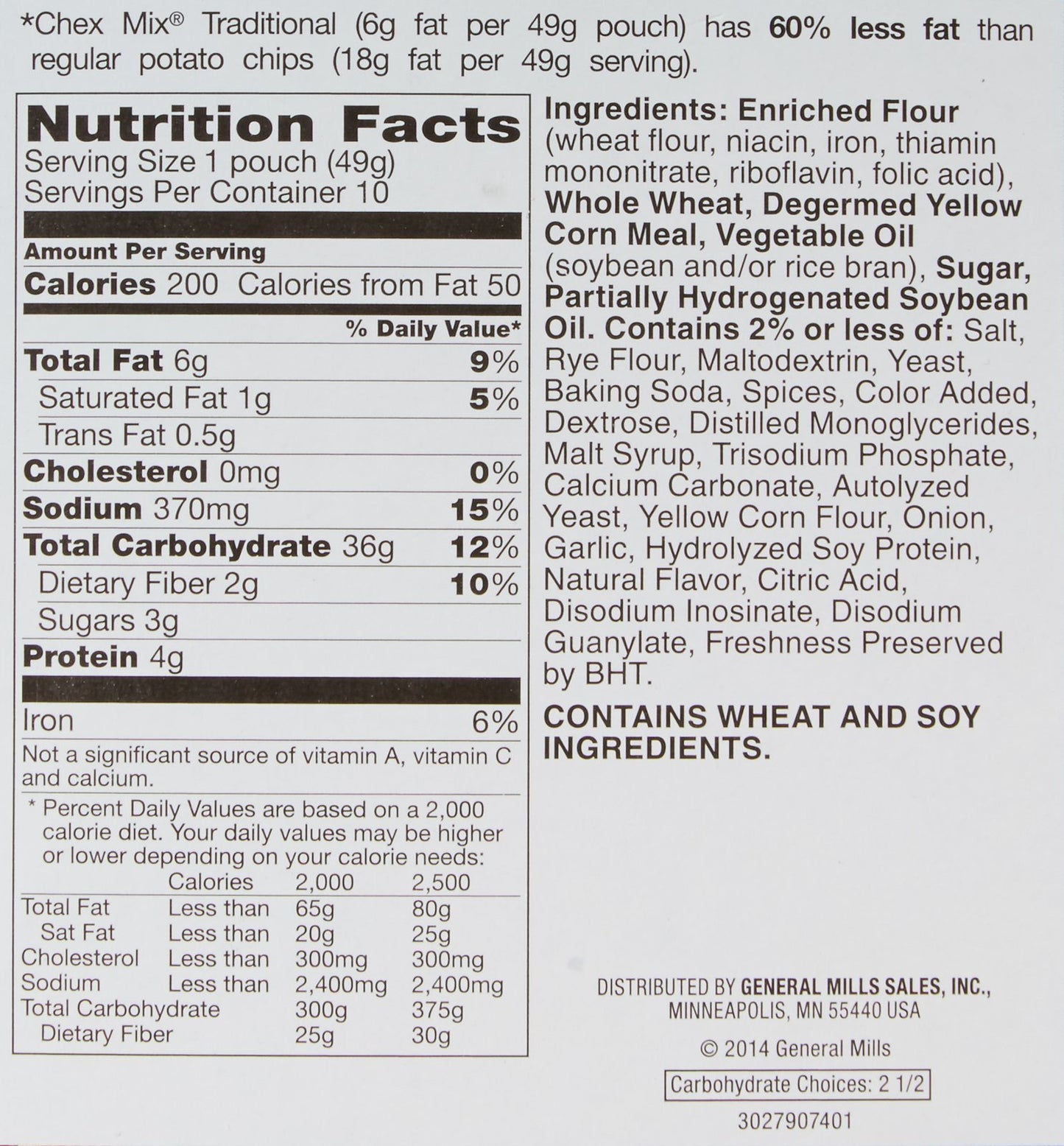 Chex Mix Snack Mix, Traditional Original Recipe, Multipack, Single Serve Snack Bags, 10 Ct, 17.5 oz