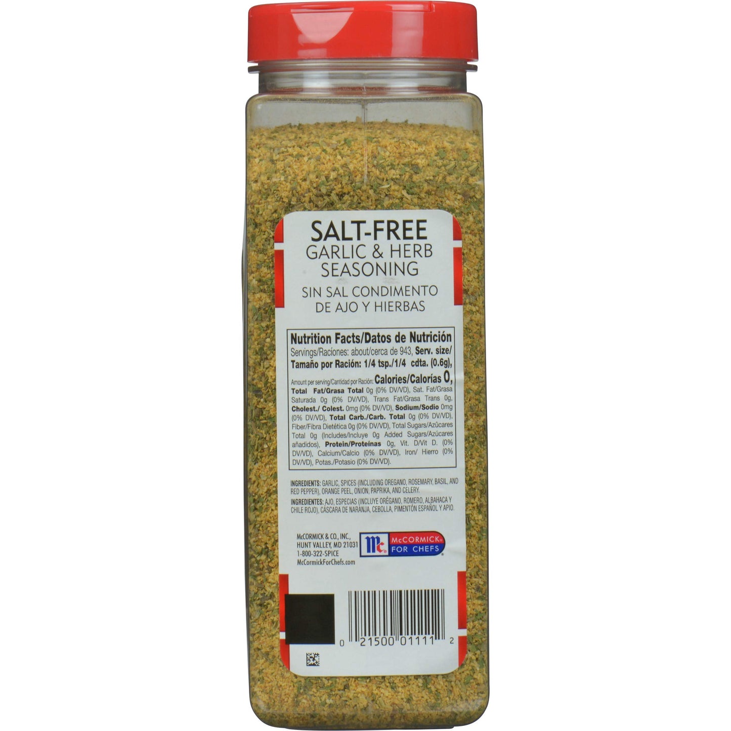 Lawry's Garlic & Herb Seasoning, 20 oz - One 20 Ounce Container of Garlic and Herb Seasoning Blend of Garlic, Rosemary, Basil, and Citrus Perfect
