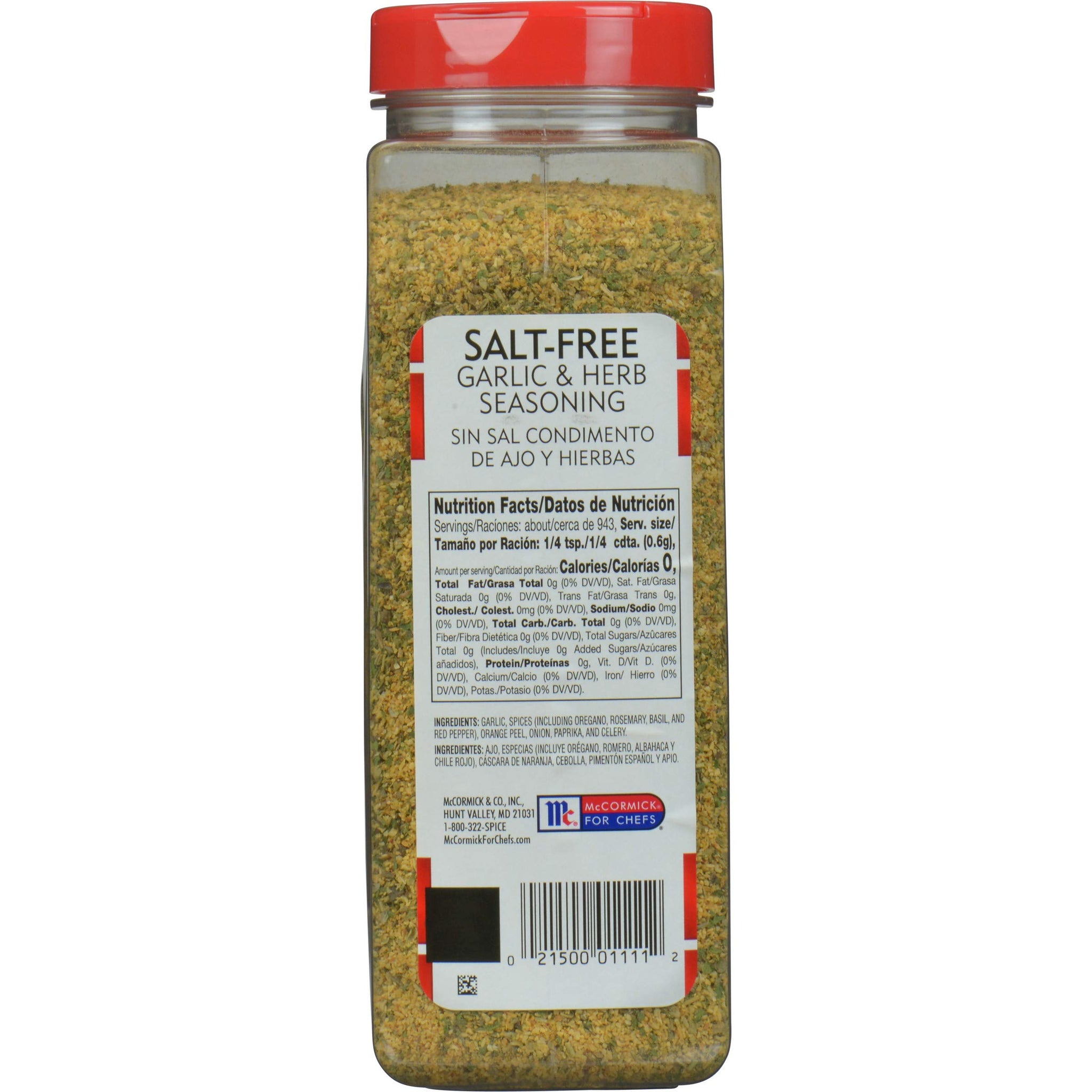 Lawry's Garlic & Herb Seasoning, 20 oz - One 20 Ounce Container of Garlic and Herb Seasoning Blend of Garlic, Rosemary, Basil, and Citrus Perfect