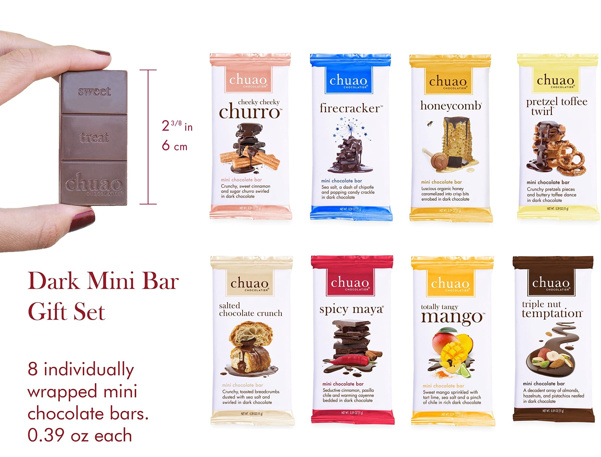 Chuao Chocolatier Chocolate Mini Gift Box | Gourmet Chocolate Assorted Bars European No Preservatives | For Gift Baskets, Christmas, Valentines Day