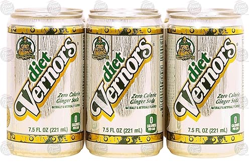 DIET Vernors Ginger Soda (Ale) 6-pack of 7.5-fluid ounce cans