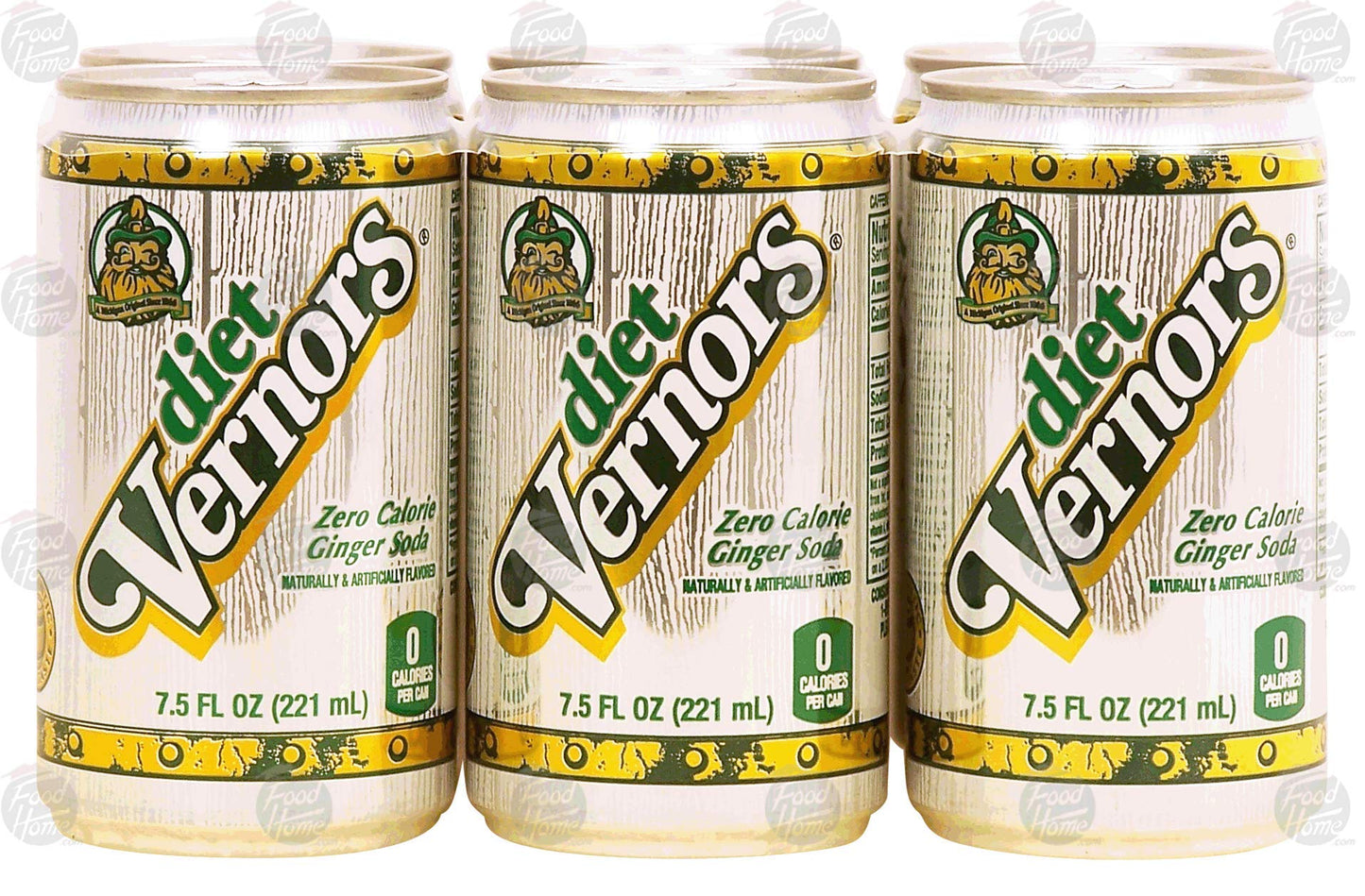 DIET Vernors Ginger Soda (Ale) 6-pack of 7.5-fluid ounce cans