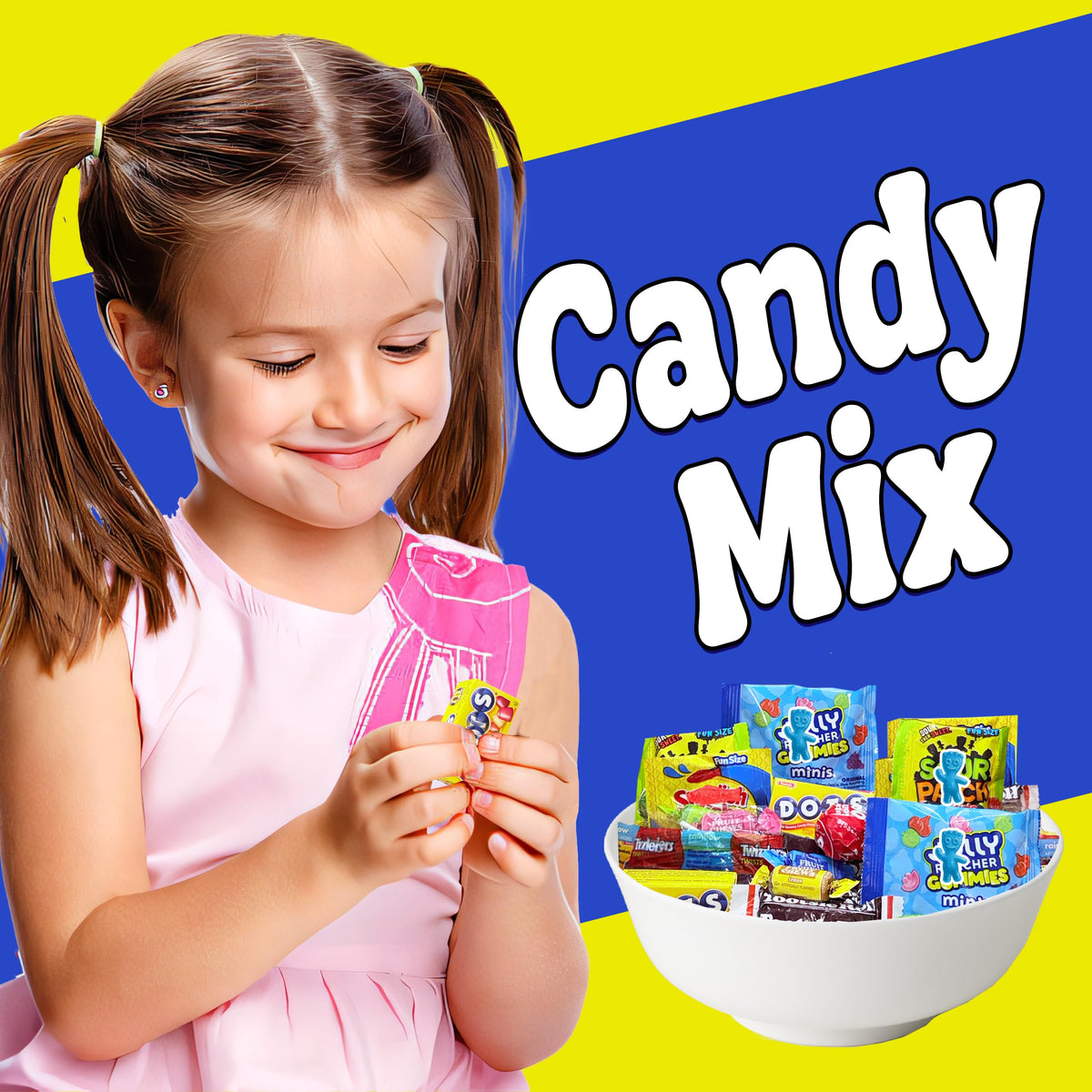 Bulk Candy Variety Pack, 5 Lbs, Individually Wrapped Assorted Candy Mix, Lollipops, Pull-n-Peel Licorice, Party Candy Assortment, Birthday Party