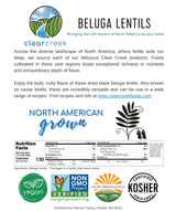 CLEAR CREEK Black Lentils | Caviar or Beluga Lentils | 25 lbs | Project Non-GMO Verified | Kosher | Vegan | Non-Irradiated