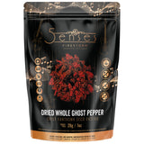 5Senses Dried Whole Ghost Peppers | Bhut Jolokia, Chile Fantasma | Firestorm | Single Origin, 100% Natural, Non-GMO, Fairtrade, Vegan Spice, Whole