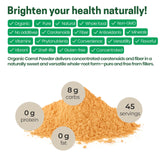 Z Natural Foods Organic Carrot Powder, Natural Superfood Powder for Vision and Heart Health, Great in Juices, Smoothies, and Recipes, Non-GMO, Vegan