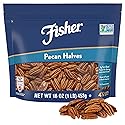 Fisher Chef's Naturals Pecan Halves 1 Lb Resealable Bag, Unsalted Raw Nuts for Cooking, Baking & Snacking, Vegan Protein, Keto Snack, Healthy Snacks