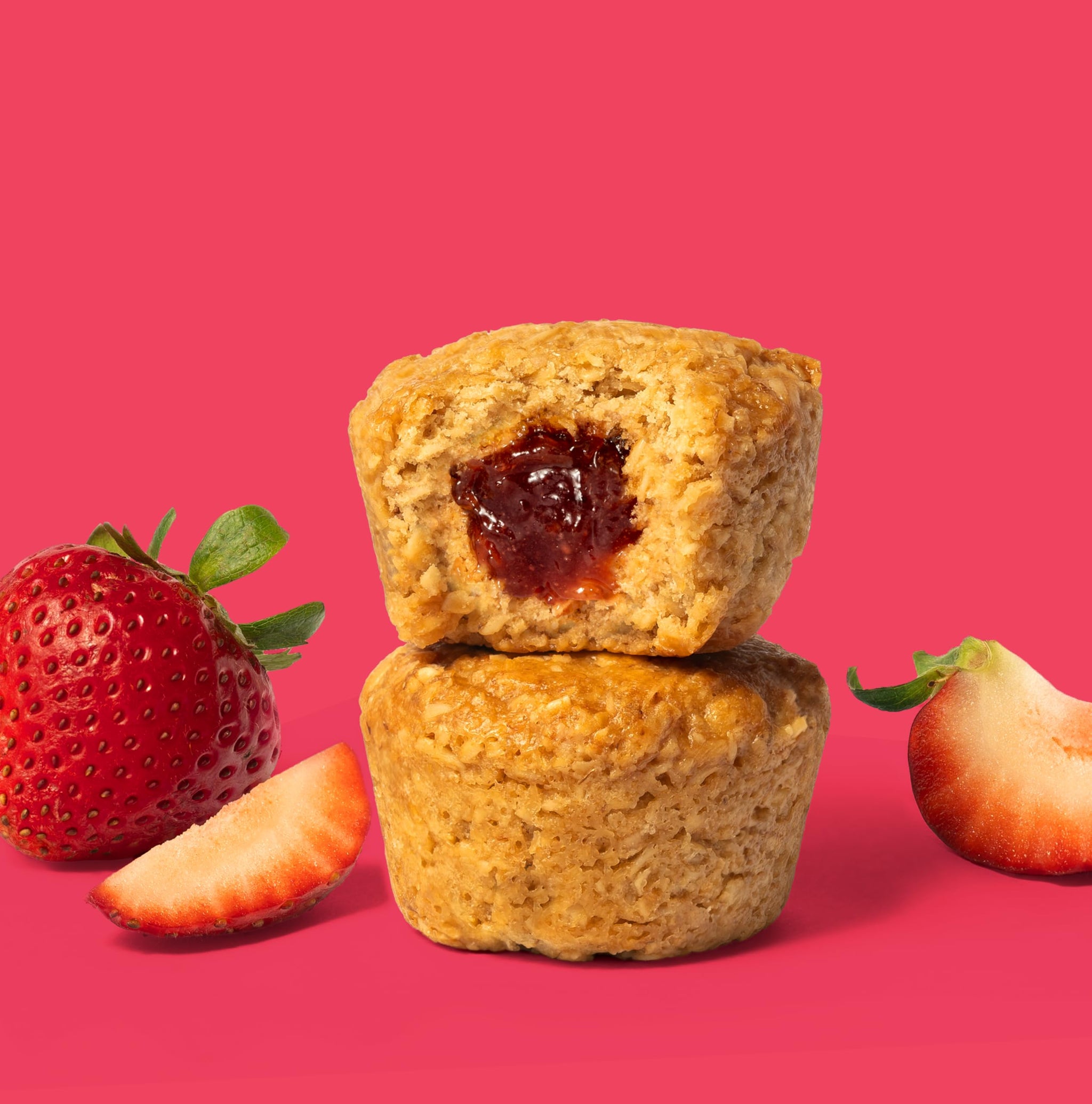 Bobo's Strawberry Stuff'd Oat Bites, Simple Ingredients, Whole Grain Oats, Plant Based, Non-GMO, Gluten Free Breakfast Bars, Healthy Snacks for Adults