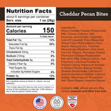 HUDSON PECAN COMPANY Cheddar Pecan Bites - Rich Sharp Cheddar Cheese Snack Made With Premium Georgia Pecan Pieces, Savory Crisp for Charcuterie