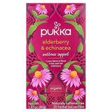 Pukka Elderberry & Echinacea Organic Herbal Tea, Perfect for Wellness Support, Caffeine Free, 20 Total Tea Bags