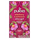 Pukka Elderberry & Echinacea Organic Herbal Tea, Perfect for Wellness Support, Caffeine Free, 20 Total Tea Bags