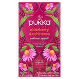 Pukka Elderberry & Echinacea Organic Herbal Tea, Perfect for Wellness Support, Caffeine Free, 20 Total Tea Bags
