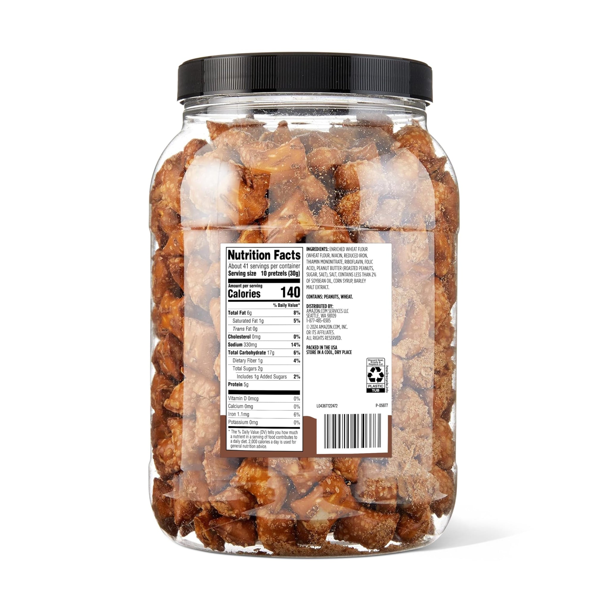 Amazon Grocery, Peanut Butter Filled Pretzels, 44 Oz