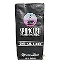 Spanglish Espresso, Latino Style Coffee, Medium-Dark Roast, Roasted in small batches, bold intense flavors, All-Natural,12 Ounce (Whole Bean)