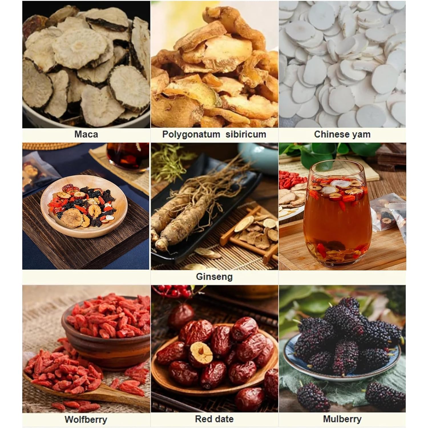 SIRDIKA Kidney Tea Formula Ginseng Six Treasure Tea, Men's Kidney Tea Chinese Herbal Tea, 10 Precious Ingredients Formula, Chinese Kidney Care Tea
