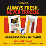 Long John Snacks Meat and Cheese Sticks - Original Smoked Sausage & Real Wisconsin Cheddar Cheese Stick - High Protein Snacks Made from Premium USA